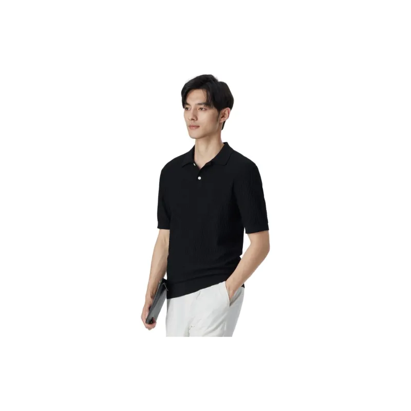 ZIOZIA Polo Shirts Men Black-3