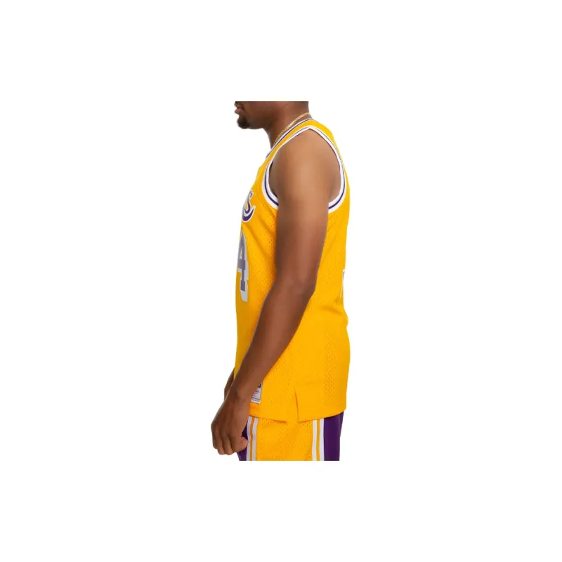 Mitchell & Ness Los Angeles Lakers Home 1996 97 Shaquille O'Neal Swingman Jersey-1