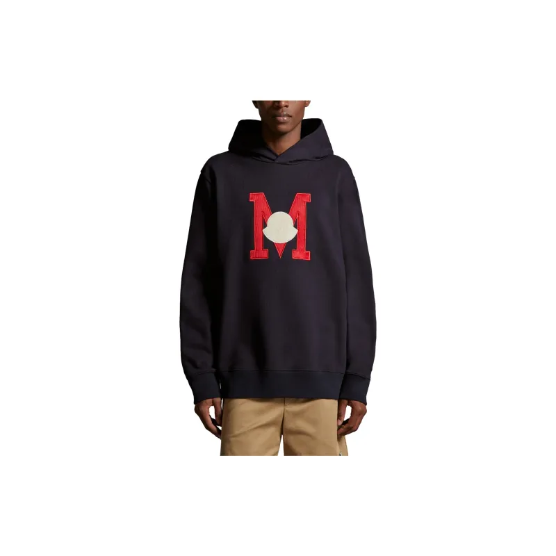 Moncler Logo Embroidered Long Sleeved Hoodie-1