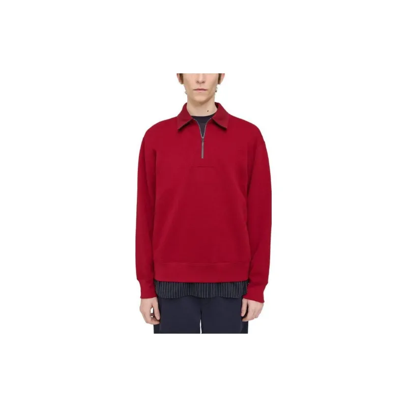 THEORY Designer Co-authored Collection Polo Shirts Men Gemstone Red-1