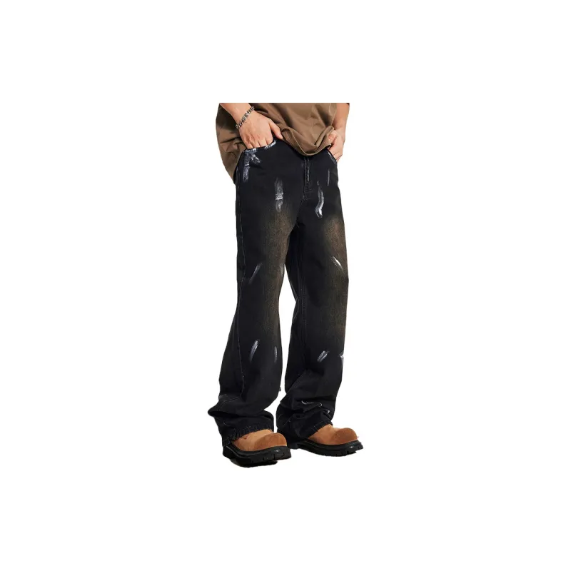 GTRG Jeans Unisex Dirty Dyed Black-3