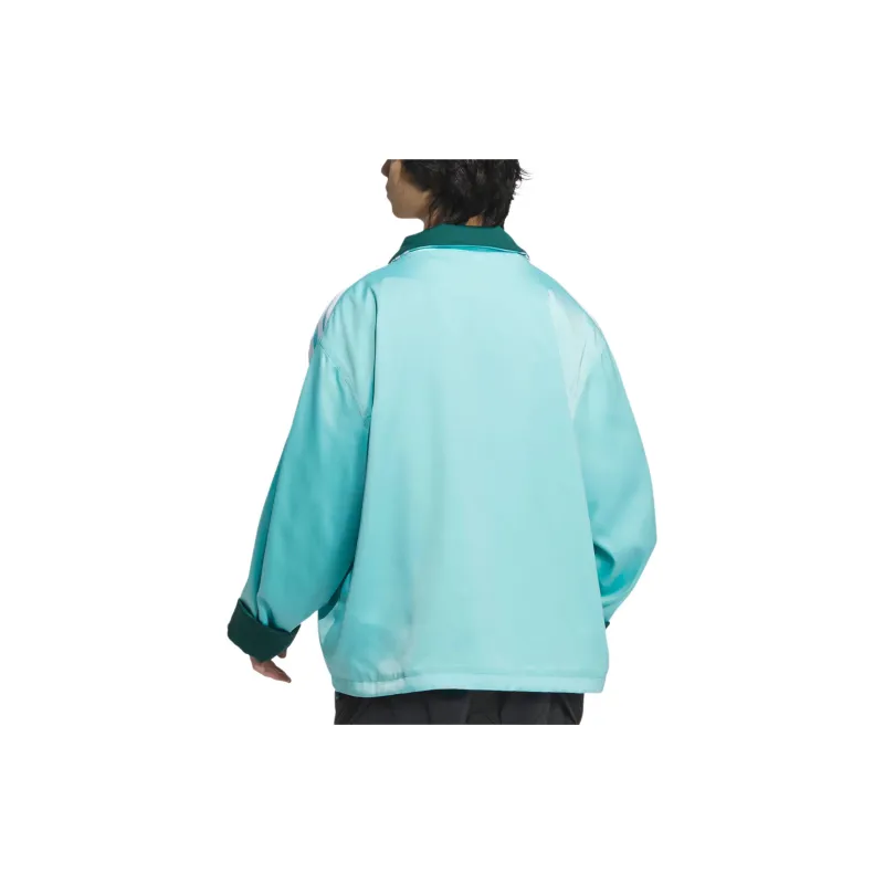 adidas originals SS24 Chinese Style Button-Stripe Jacket Mint Green-4