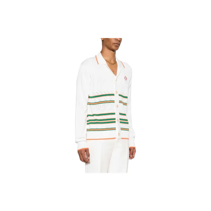 CASABLANCA Heart Striped Overshirt-3