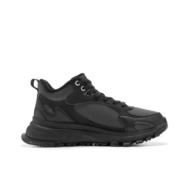 QIAODAN Casual Shoes Women's High Top Black/Lightning Gray-1
