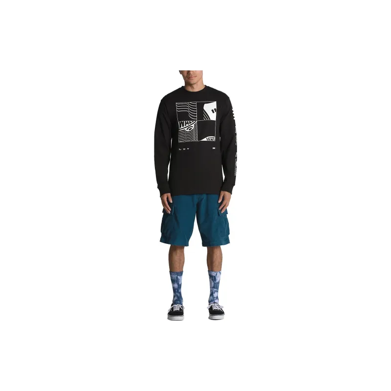 Vans Transfixed Long Sleeve T-Shirts Unisex Black-2