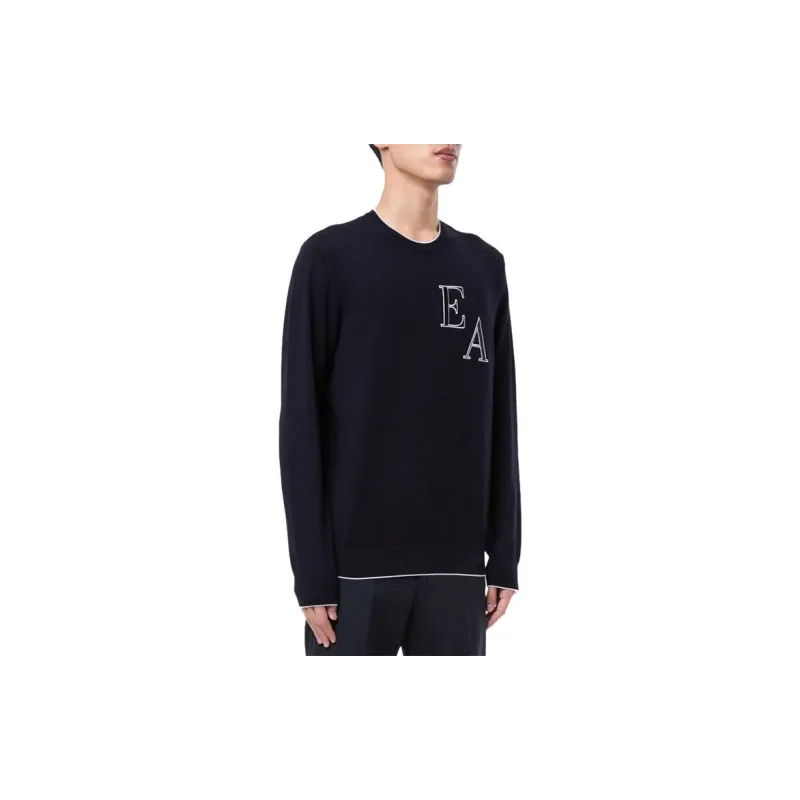 EMPORIO ARMANI SS21 Sweater Men's Navy Blue-4