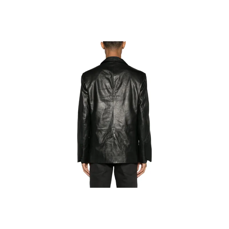 Zadig & Voltaire Valfried Single-breasted Leather Blazer-3