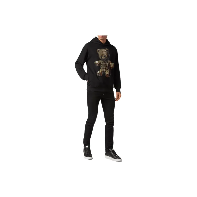 PHILIPP PLEIN Teddy Bear Rhinestone embellished Hoodie-3