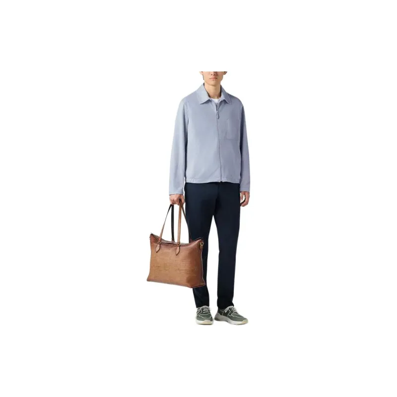 BERLUTI SS24 Leather Jacket Men's Light Blue-2