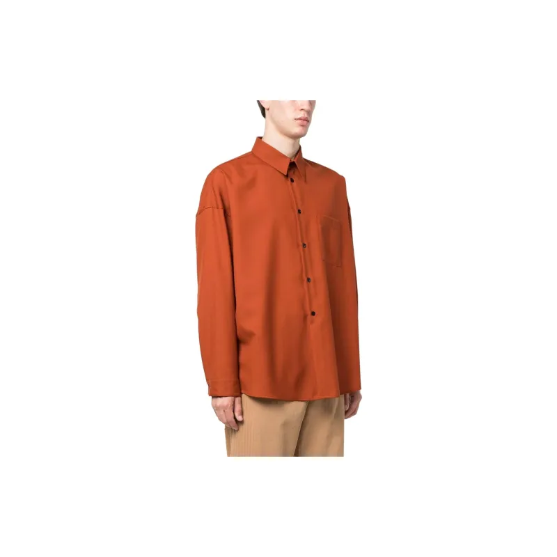 MARNI Shirts Men Burnt Orange-3