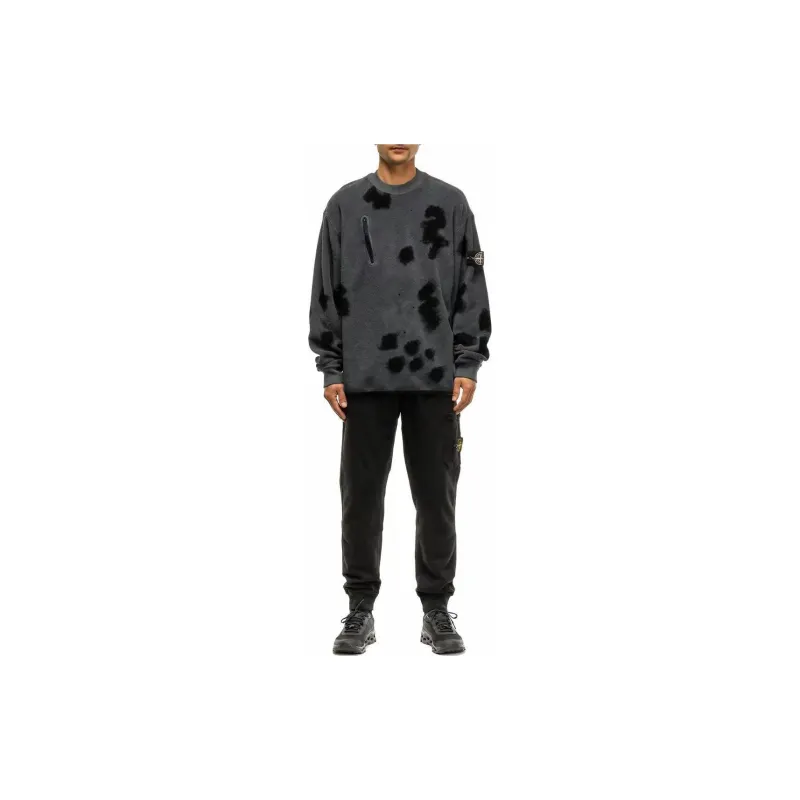 STONE ISLAND Pattern Printed Drop Shoulder Crewneck Sweatshirt-2