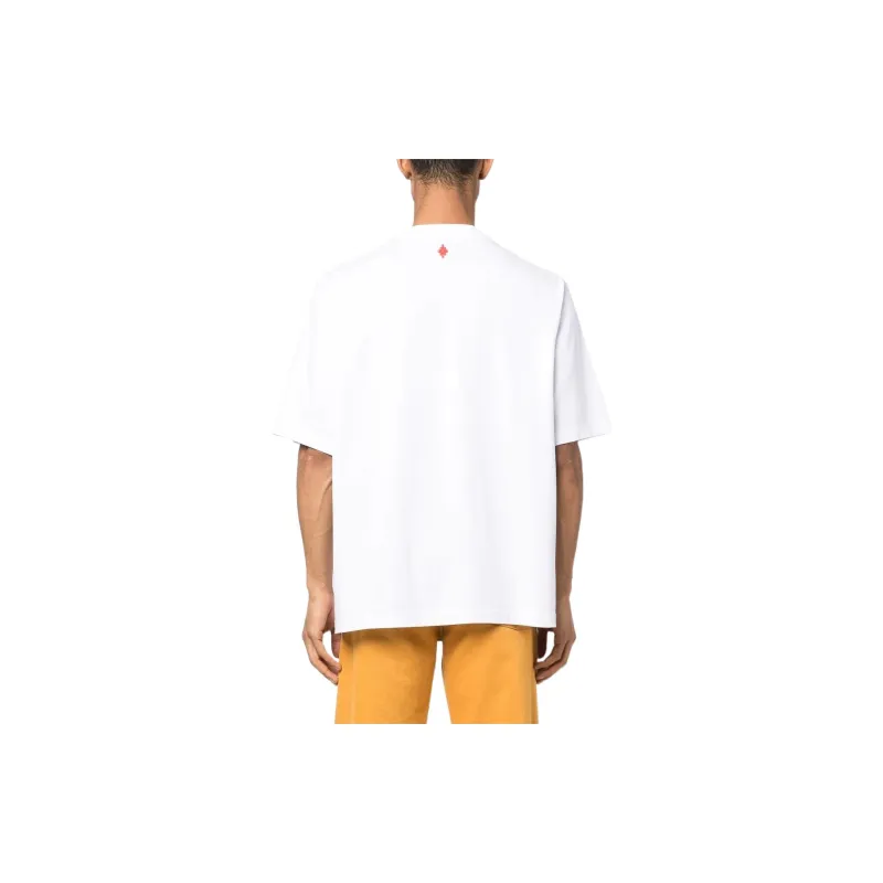 Marcelo Burlon County Of Milan Collar Feathers Over Printed T-shirt-2