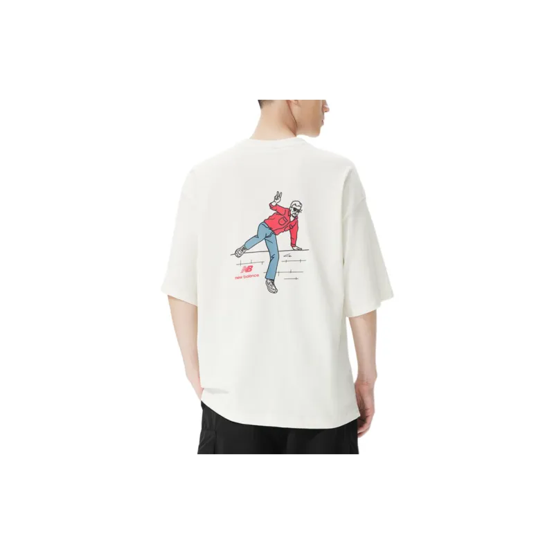 New Balance SS22 T Shirt Men's Ivory White-4