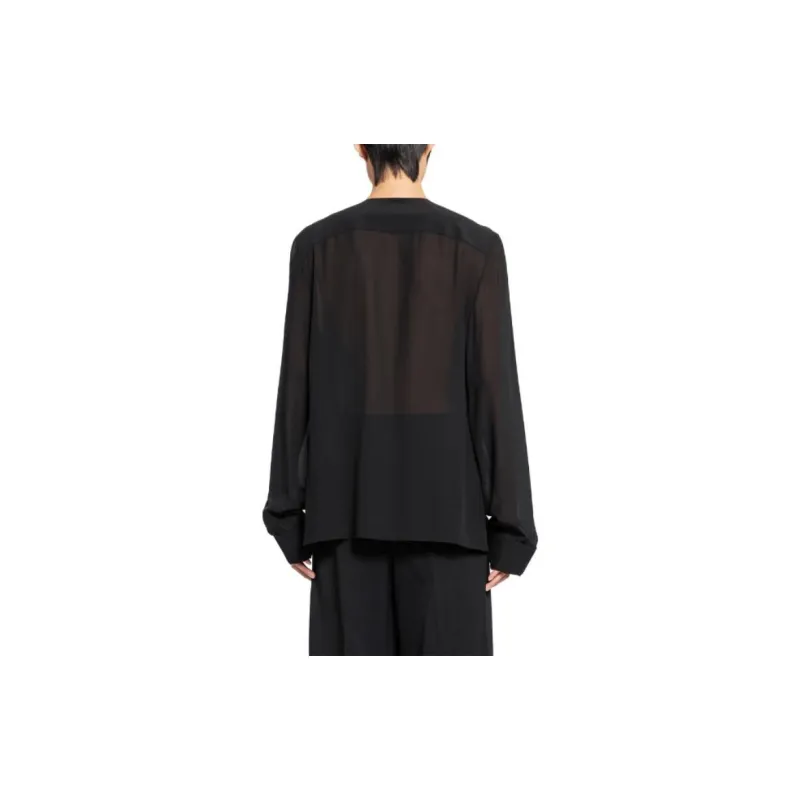 SAINT LAURENT Double Breasted V Neck Top-3