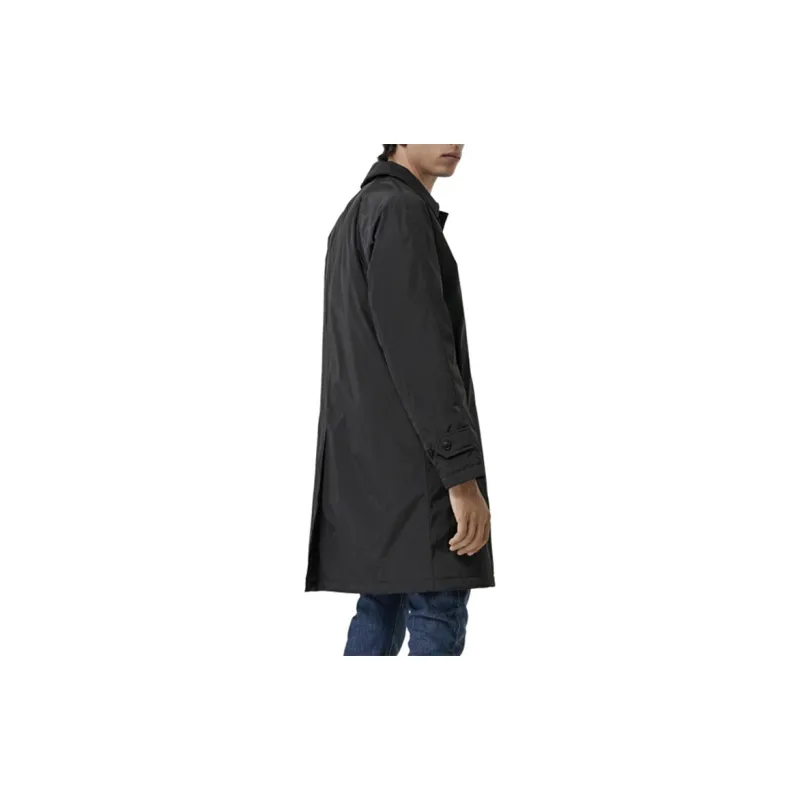 Burberry Trench Coats Men Dark Charcoal Gray-3