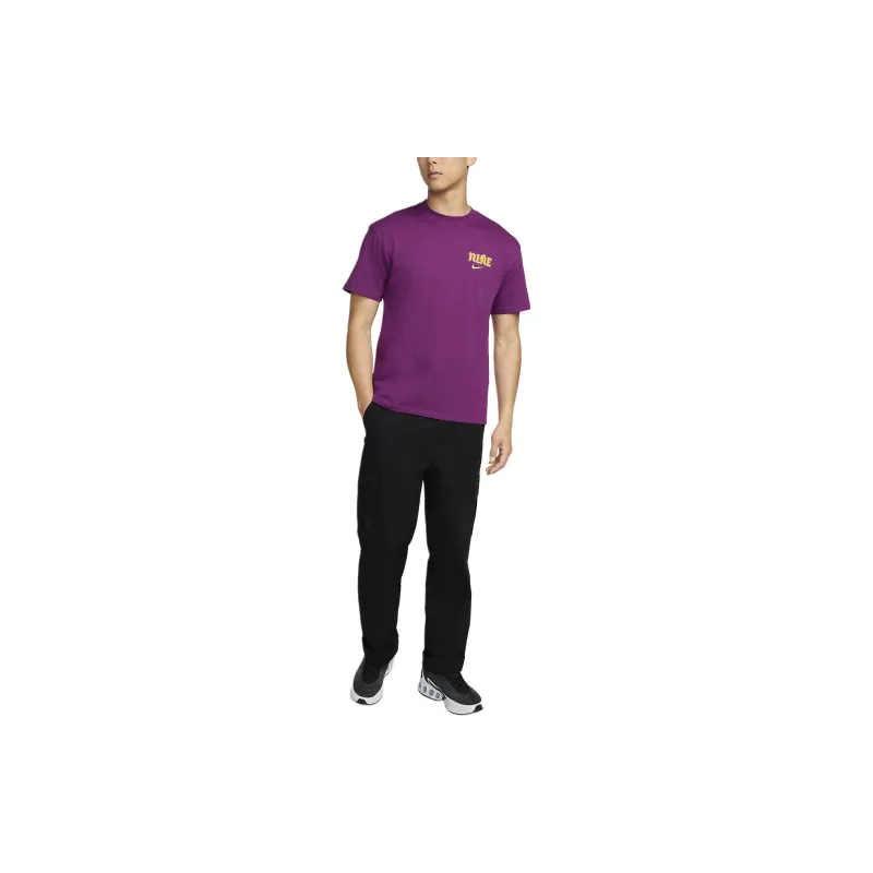 Nike T Shirts Men Purple-2