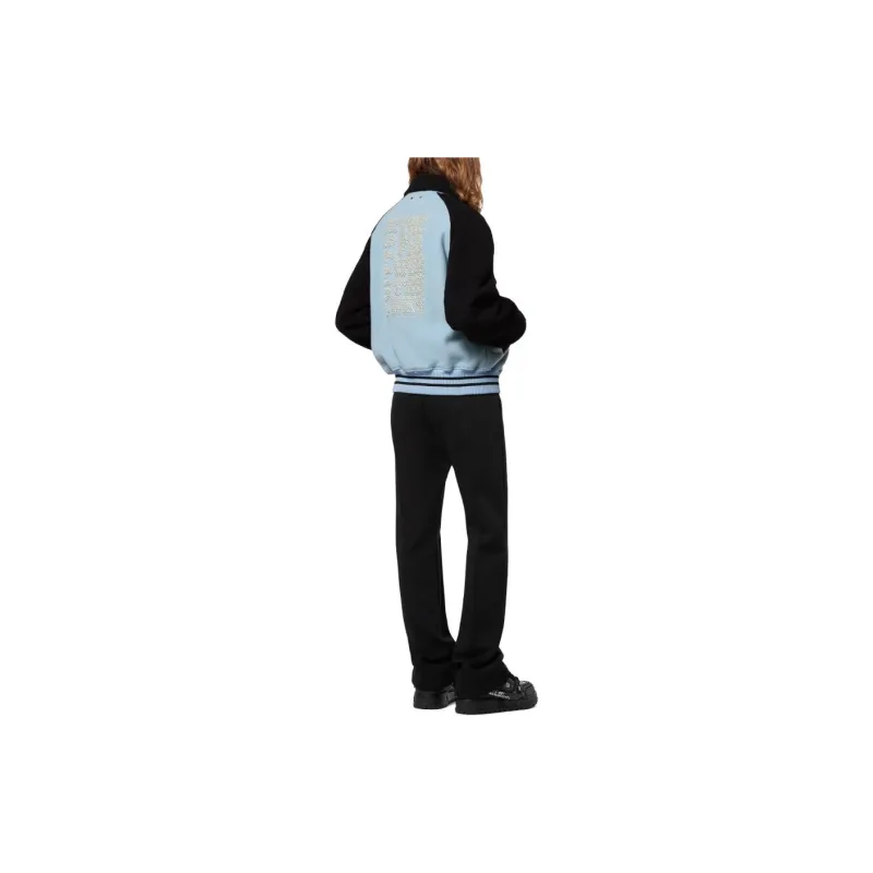 LOUIS VUITTON Shearling Wool Varsity Blouson-4