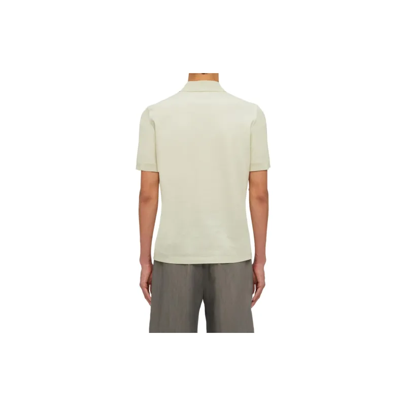 Ferragamo Logo embroidered Half zip Polo Shirt-3