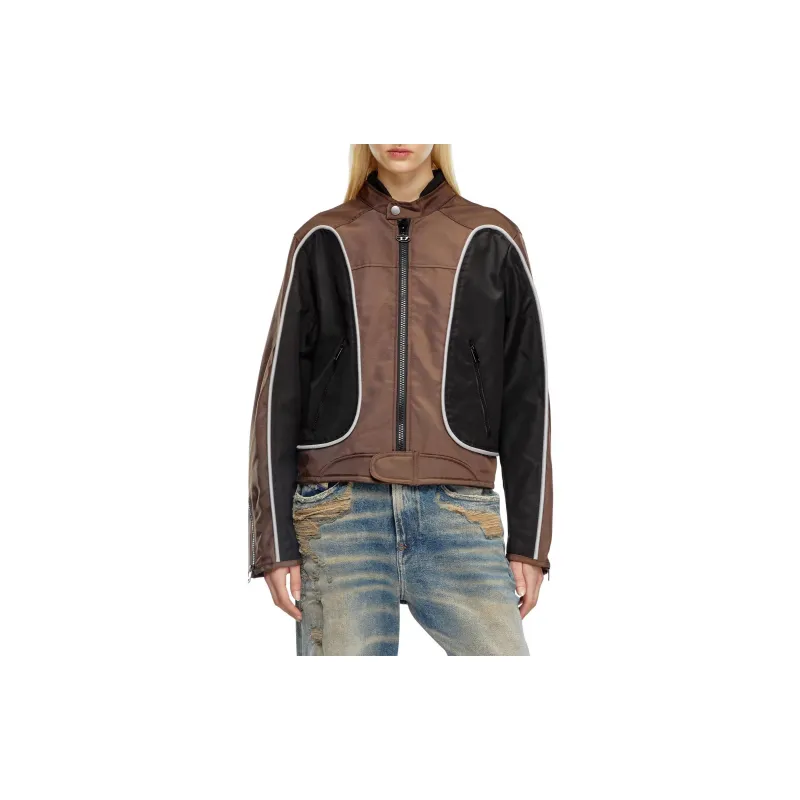DIESEL J Blink Colourblock Zipped Biker Jacket-1
