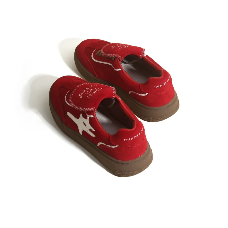 CHENTER KATER Anti-Slip And Wear-Resistant Breathable Low-Top Skateboard Shoes Women's-11