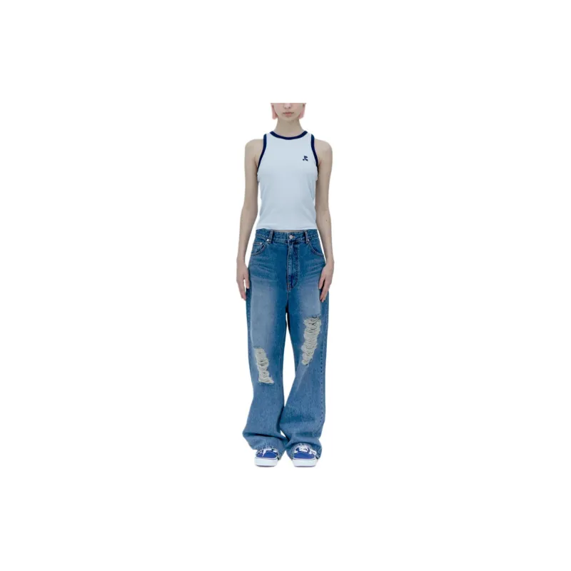 Rest&Recreation DESTROYED DENIM PANTS Jeans Unisex BLUE/Blue-3