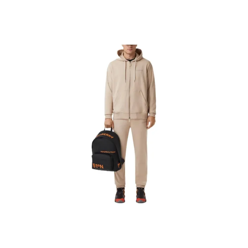 Burberry Logo Print Stretch Cotton Zip Hoodie-2
