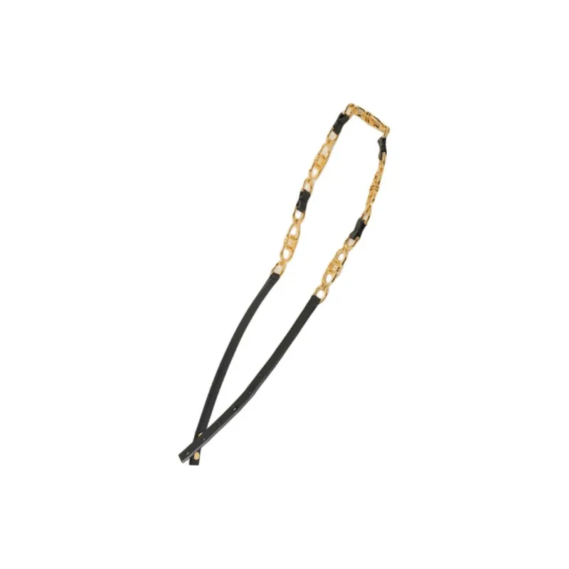 Maje Cow Leather Belts Women's Black Width 1CM-1