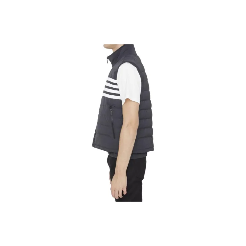 THOM BROWNE Twill Down Filled 4 Bar Ski Vest-4