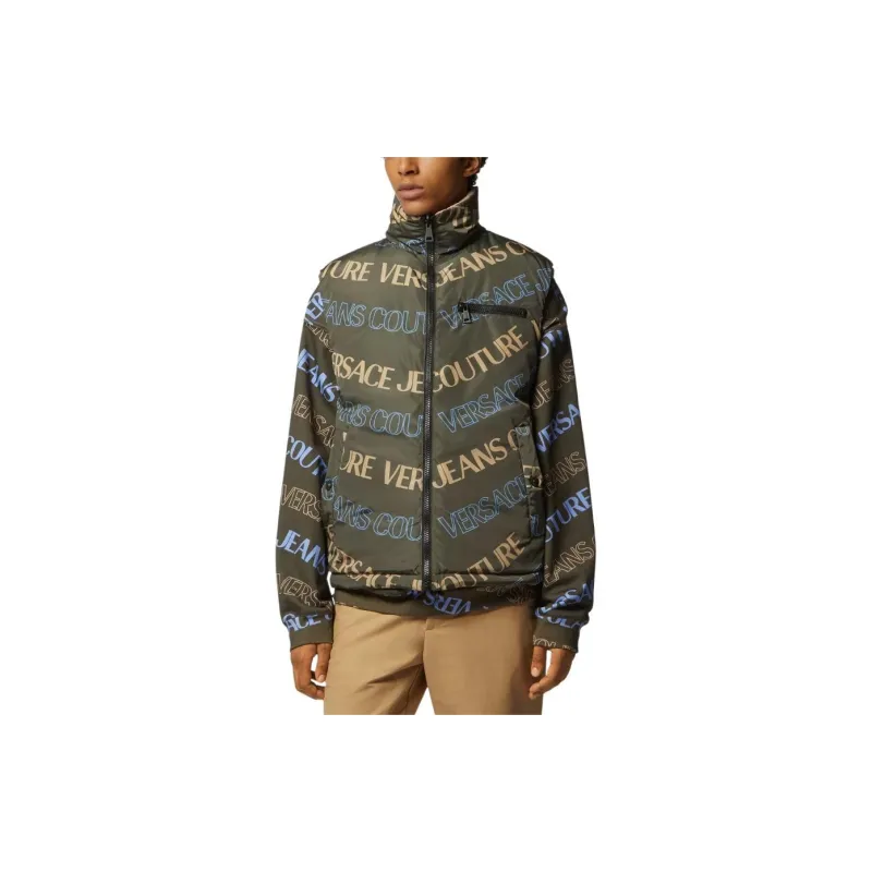 VERSACE JEANS COUTURE Logo patch Quilted Gilet-7