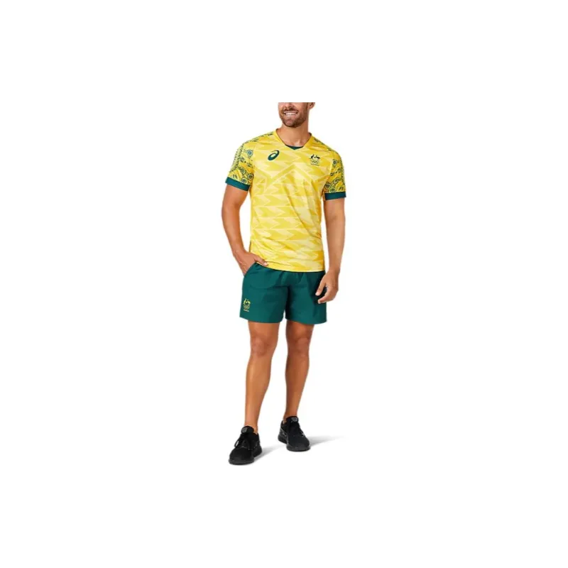 Asics Australian Olympic Team Series TEAM AUSTRALIA OLYMPIC REPLICA FOOTBALL TEE T-Shirt Unisex Gold-3