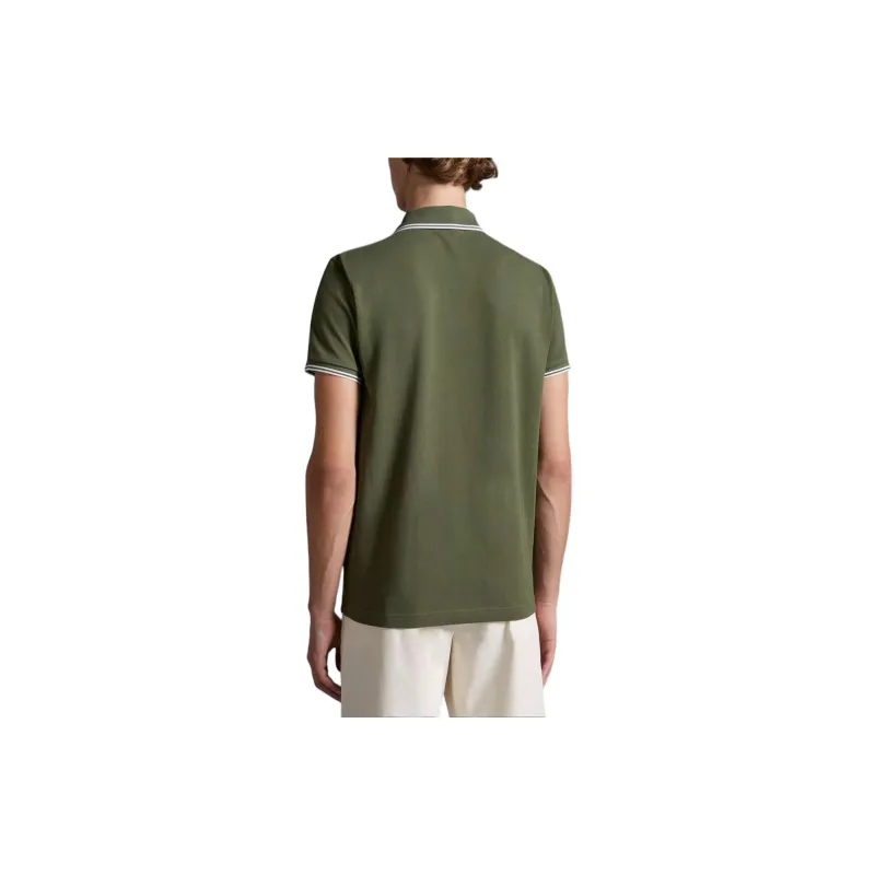 Moncler Logo Patch Polo Shirt Polo Shirt Men's Green-3