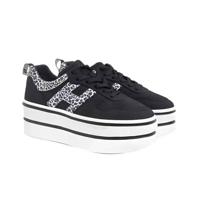 HOGAN H449 Low-Top Casual Shoes Women's Black-2