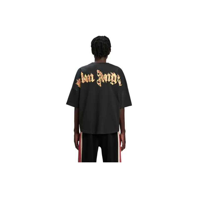 PALM ANGELS Logo print Cotton T shirt-2