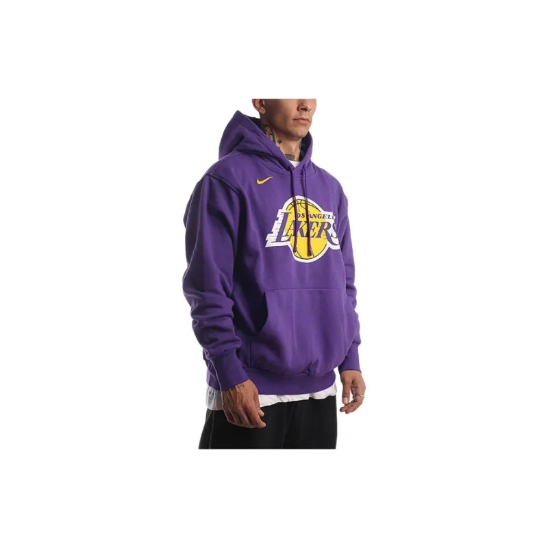 Nike Nba Los Angeles Lakers Fleece Pullover Hoodie-4