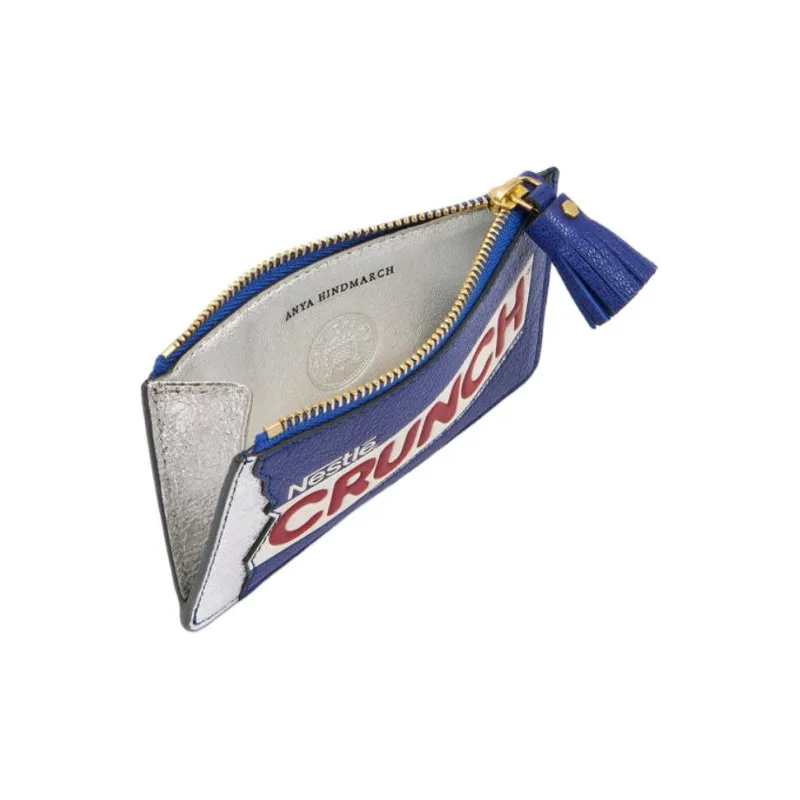 Anya Hindmarch Capra Leather Card Holder Women's Dark Blue-3
