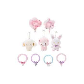 Sanrio Piano Wheat Flour Fairy Pink Heart Girl Collection Wish Bunny Dolls Plush Pendant 8.6cm Height