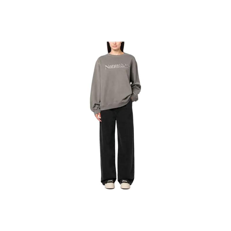 NANUSHKA Logo Embroidered Crewneck Sweatshirt-2