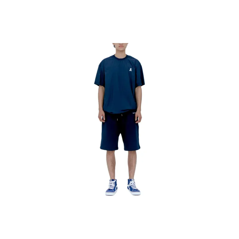 Rest&Recreation LOGO JERSEY SHORTS Casual Shorts Unisex NAVY/Marine Blue-2