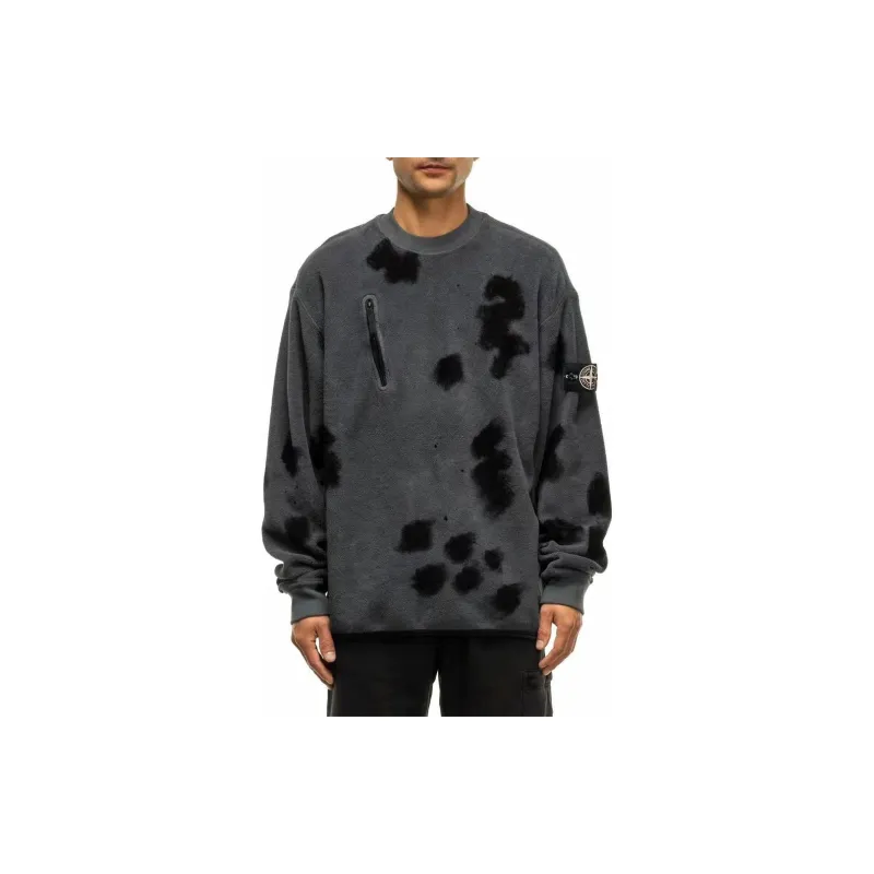 STONE ISLAND Pattern Printed Drop Shoulder Crewneck Sweatshirt-1