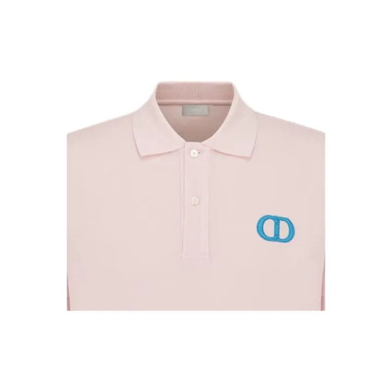 DIOR SS24 Polo Shirt Men's Pink-2