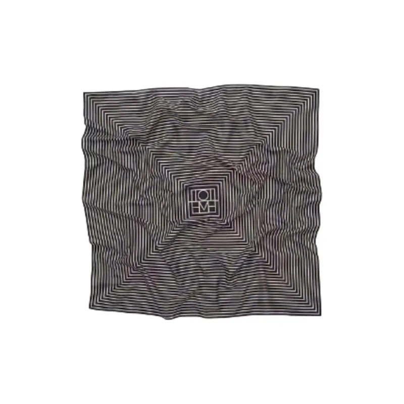 TOTEME Cotton Knit Scarves Women's Black-1