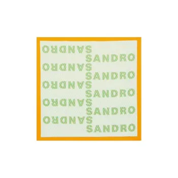 Sandro Mulberry Silk Silk Scarves Women's Green
