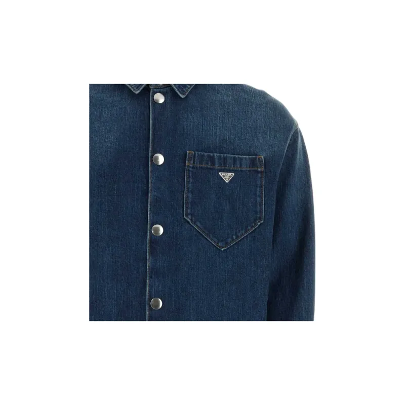 PRADA SS24 Denim Jacket Men's Blue-5