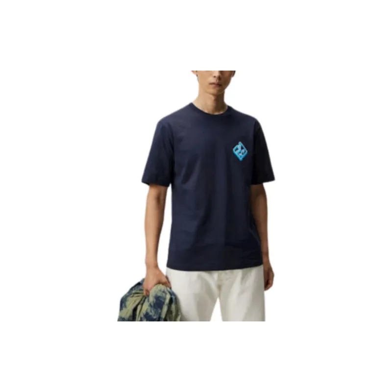 J.Lindeberg T Shirt Men's Marine Blue-2