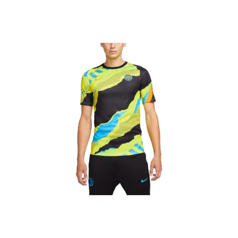 Nike T Shirts Men Yellow Black-4