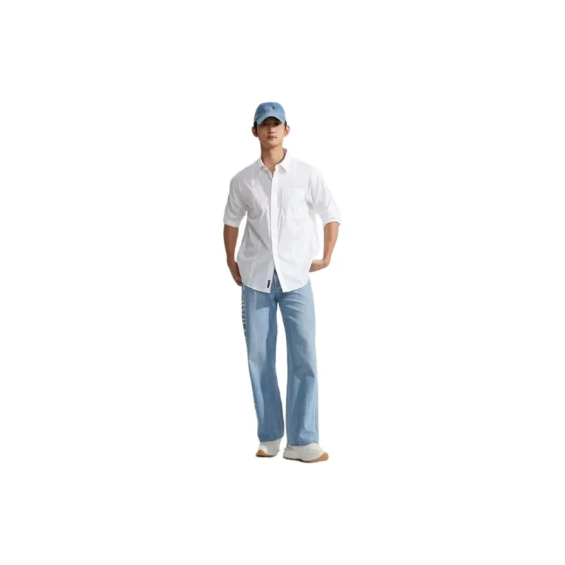 CALVIN KLEIN Shirt Men's Moon White-1