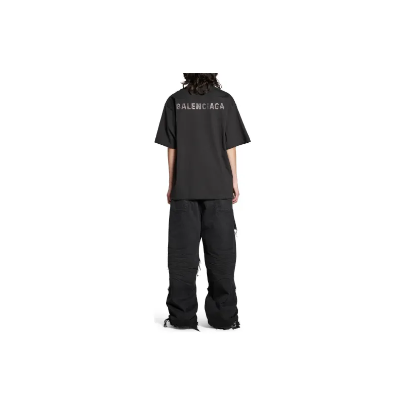 Balenciaga Crystal Logo T Shirt-2