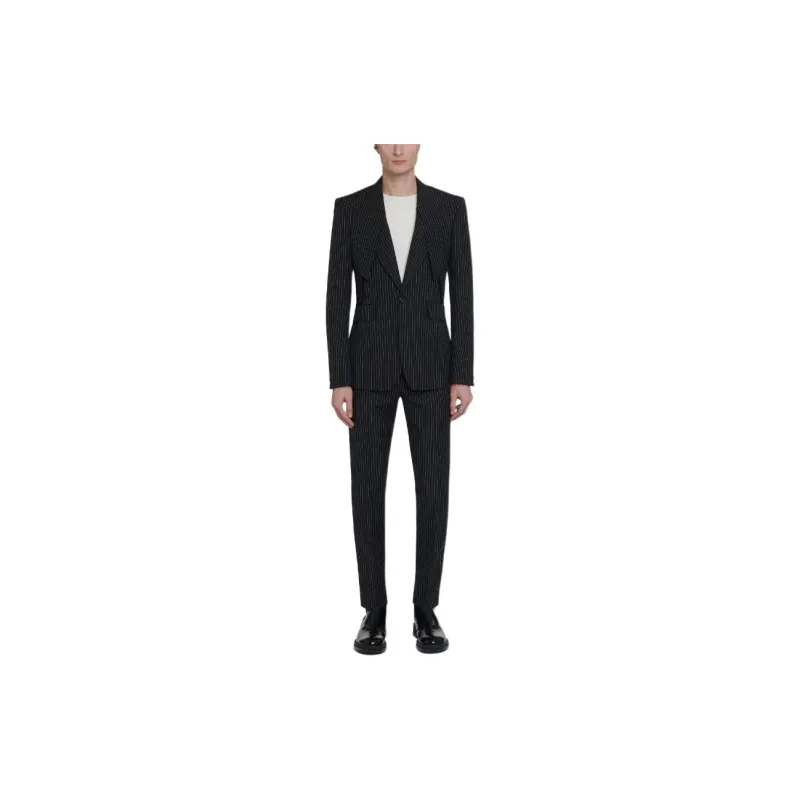 McQ Alexander McQueen Pinstripe-pattern Layered Blazer-2