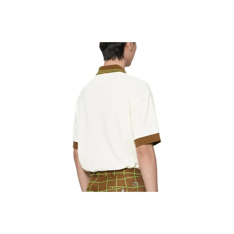 LACOSTE x RANDOMEVENT Polo Shirt Men's Beige-1