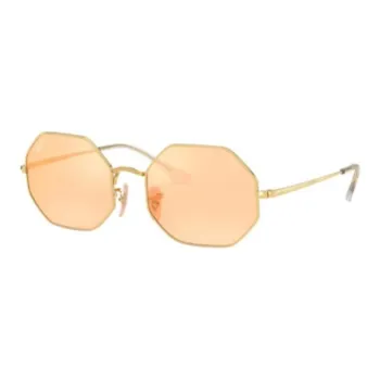 RayBan Subject To Official Website Irregular Shape Sunglasses Unisex Gold